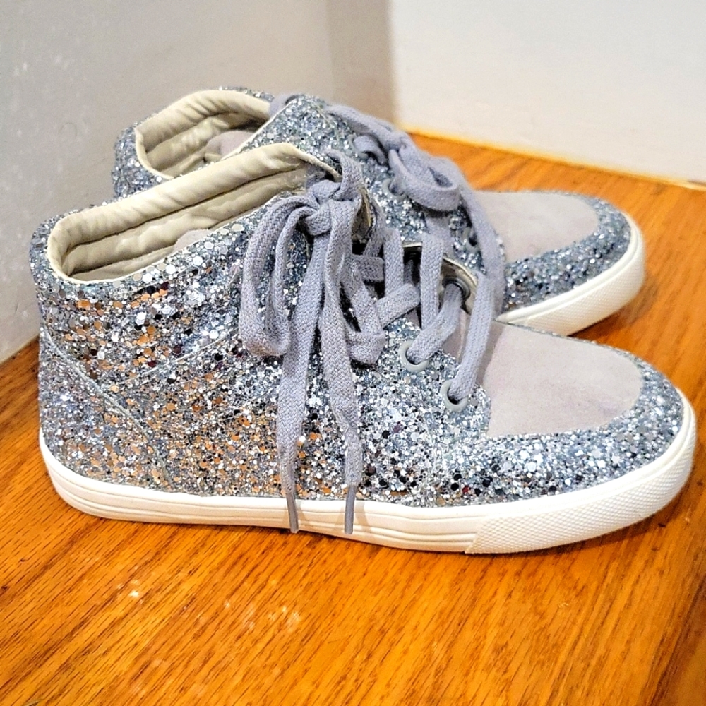 crewcuts glitter high top sneakers